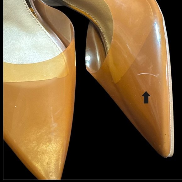 Fashion Nova Tan Clear Block Heels - Size 10 - Picture 7 of 9